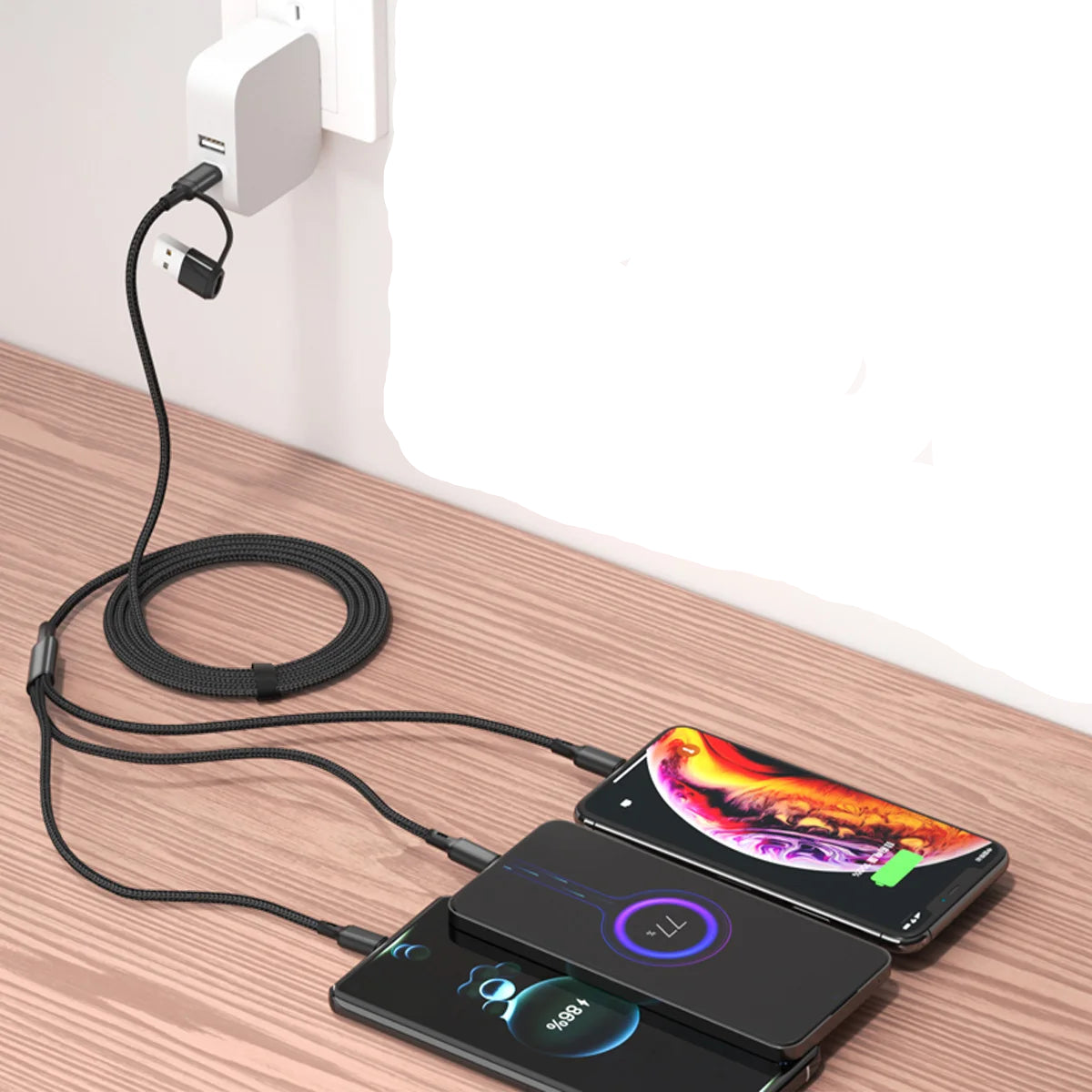 CABLE DE CHARGE RAPIDE 3 EN 1